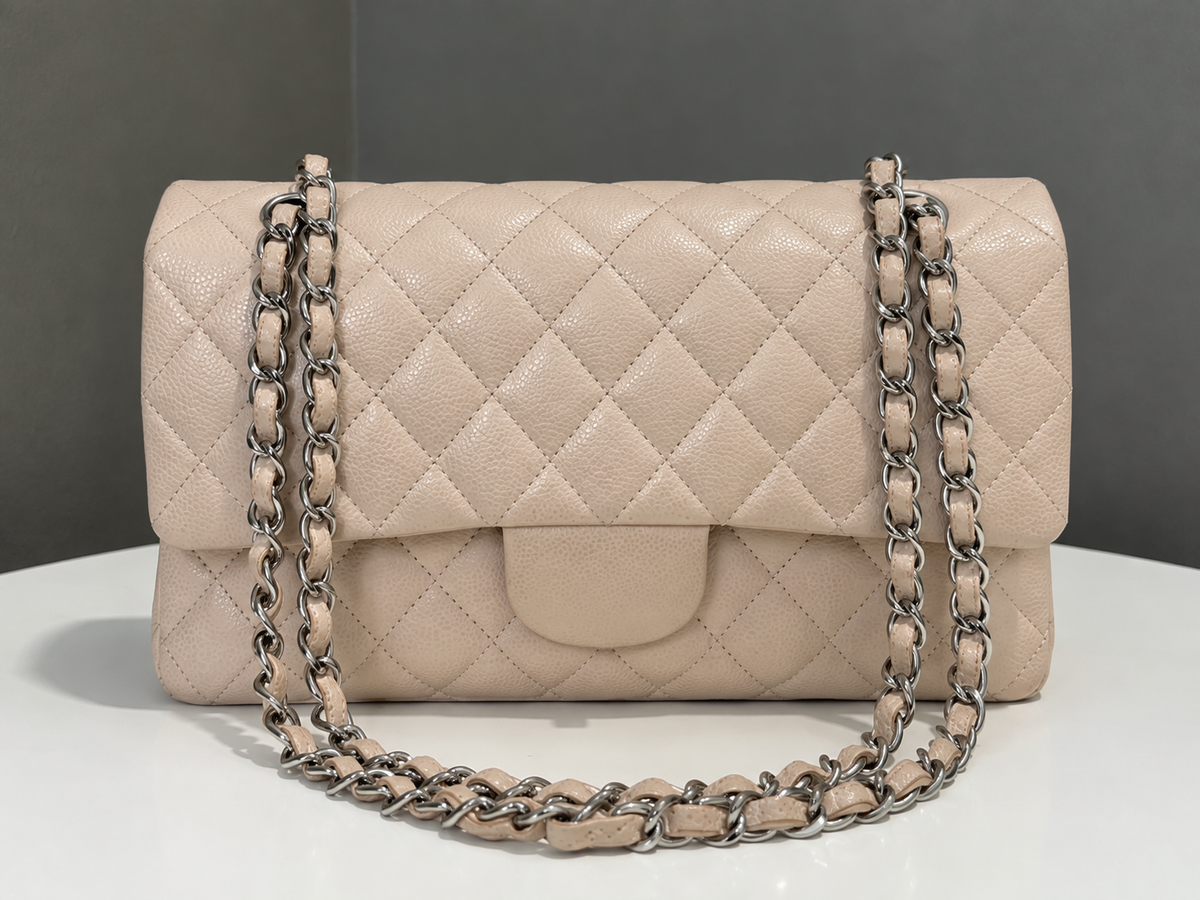 Leather flap bag